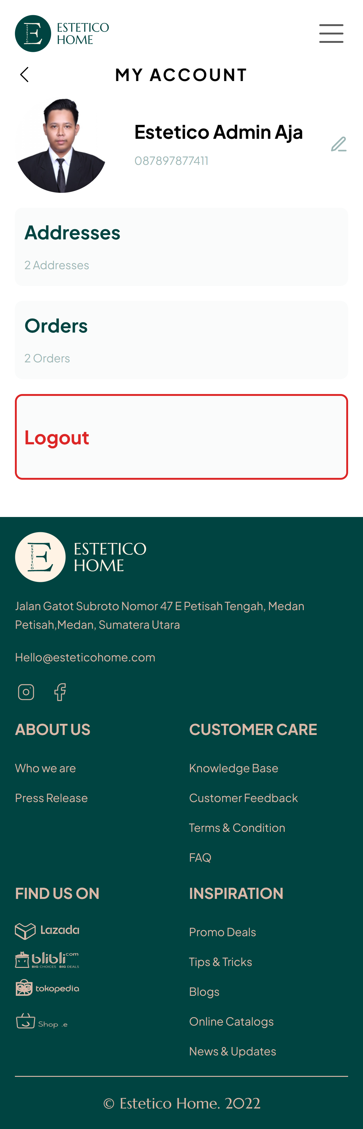 Custom client request: Dining Tables e-commerce website (mobile version)
